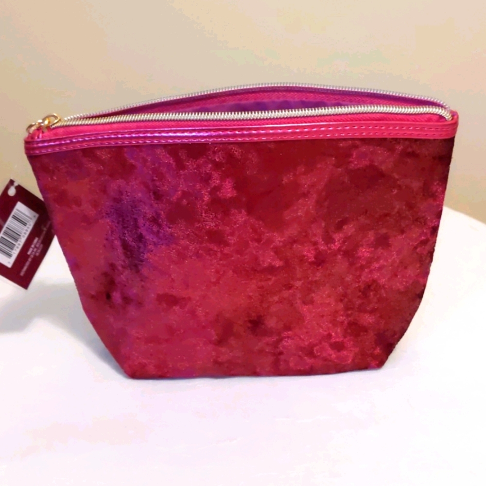 Ulta Glitter Velvet Cosmetic Bag NWT